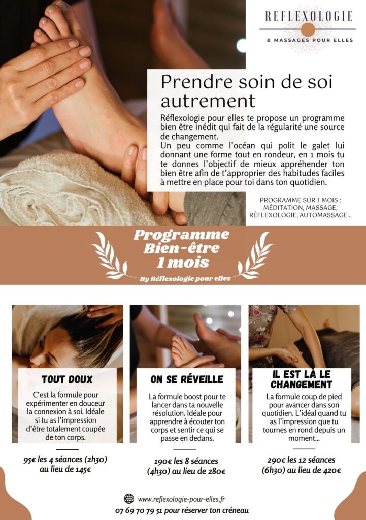 cure bien être réflexologie pour elles