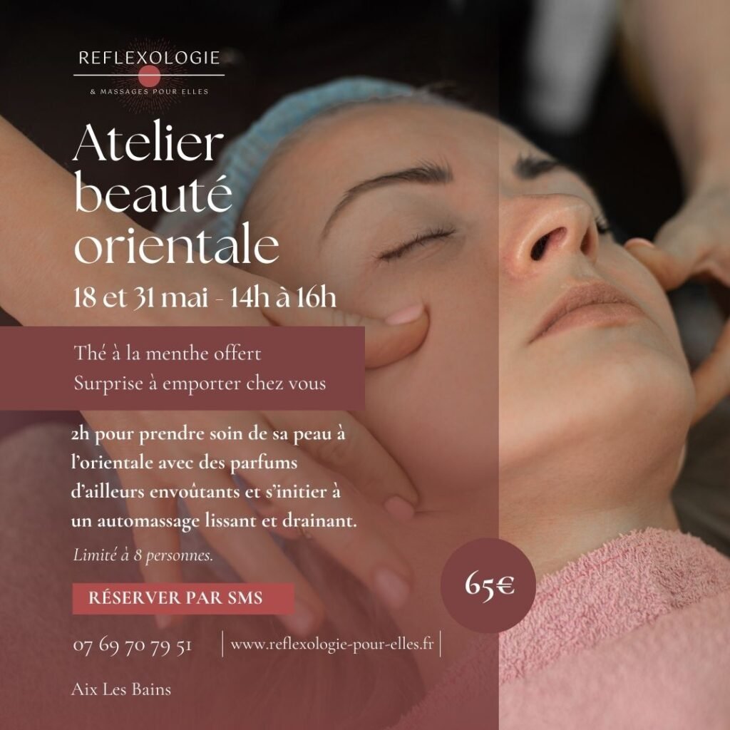 18 et 31 mai 14 à 16h atelier beauté orientale 