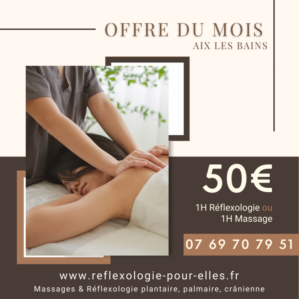 50€ séance de réflexologie ou massage
