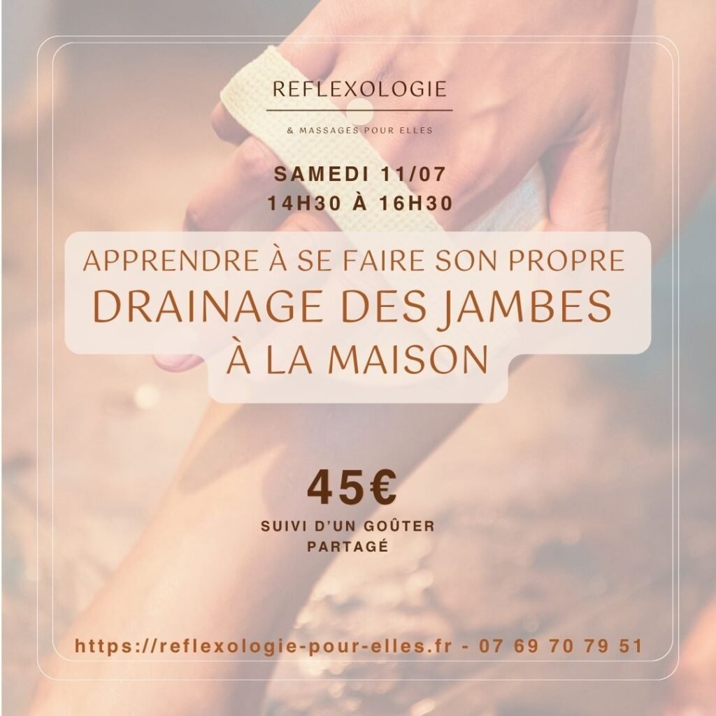 Atelier auto drainage des jambes