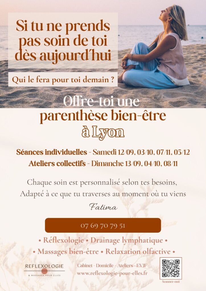 Prochaines dates à lyon pour des séances de réflexologie ou massage