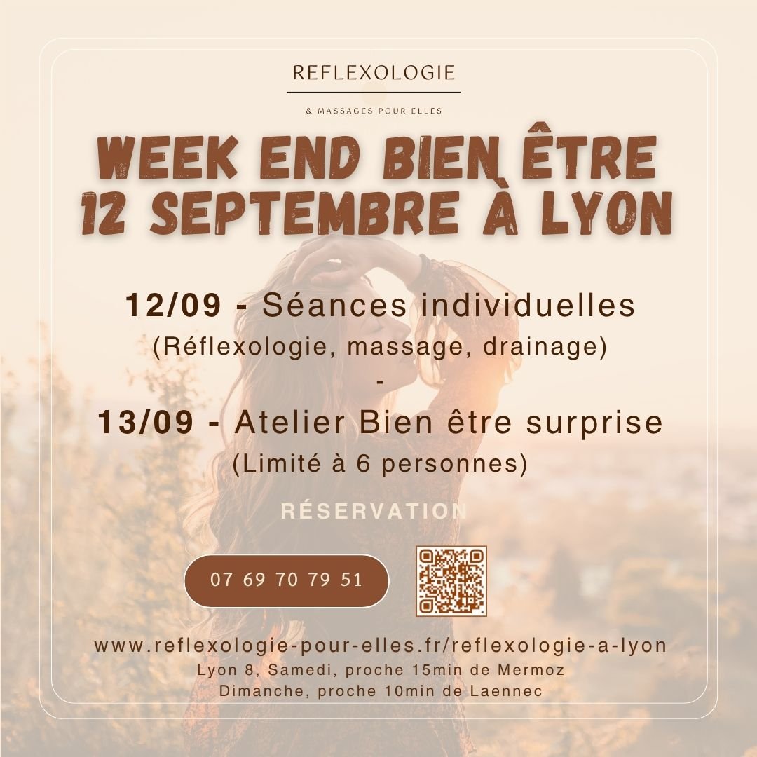 Week end bien être à lyon 12 et 13 septembre